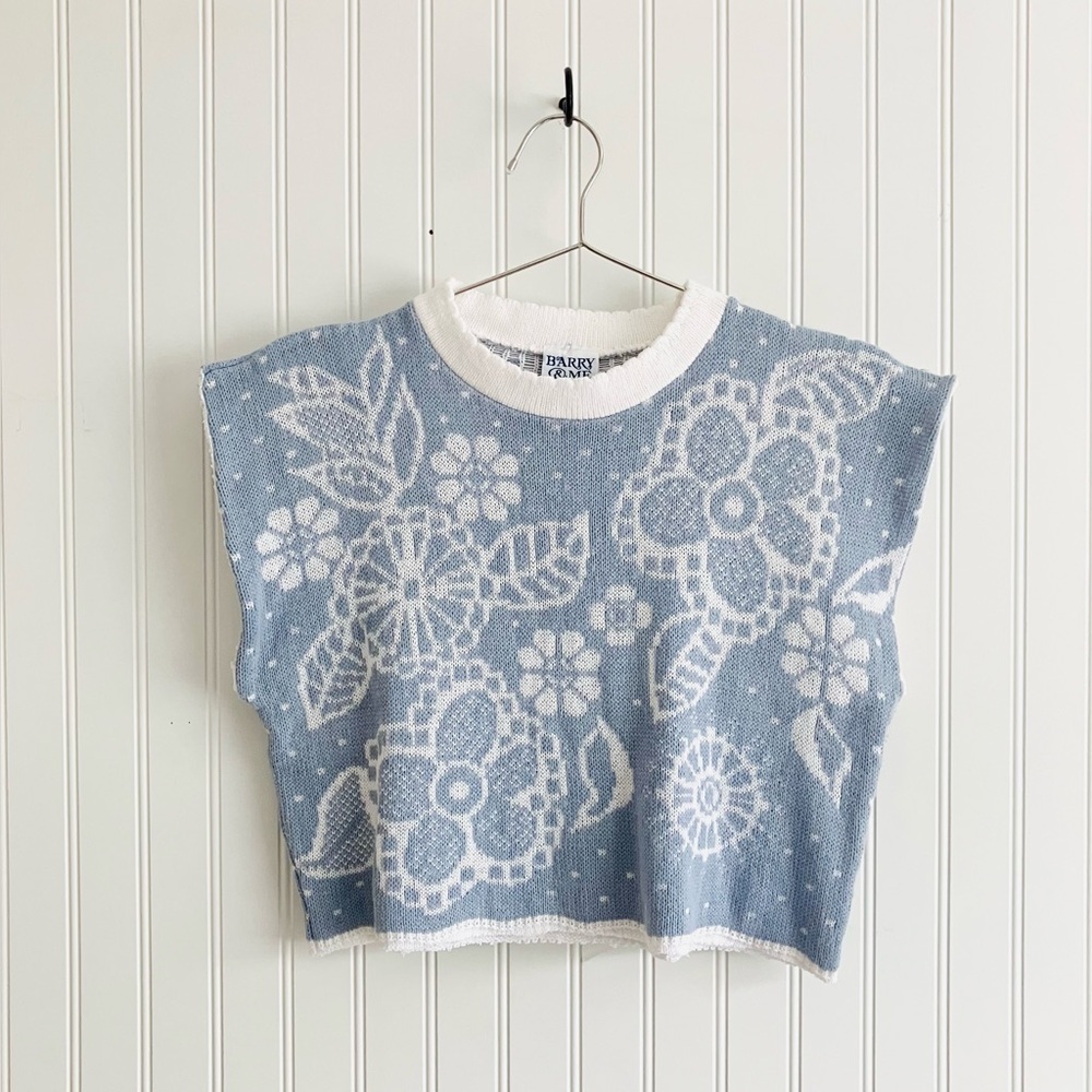 VINTAGE Cropped Sweater Vest